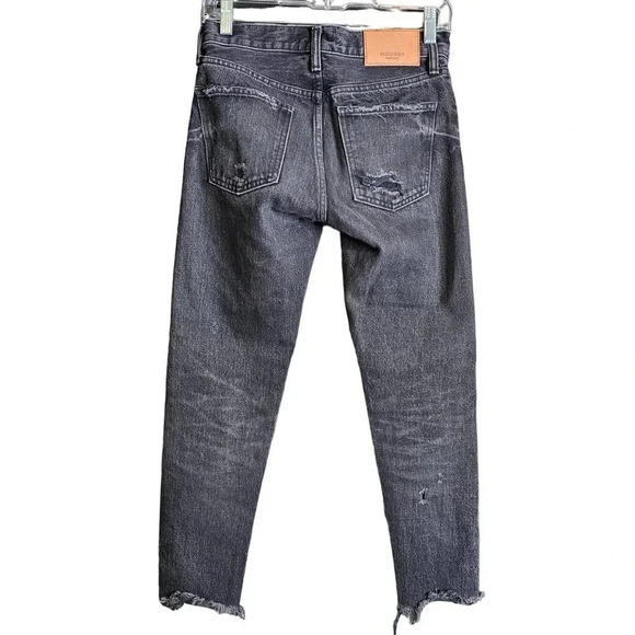 MOUSSY VINTAGE Kelley Tapered Denim Jeans Black Size 24 - Picture 6 of 9
